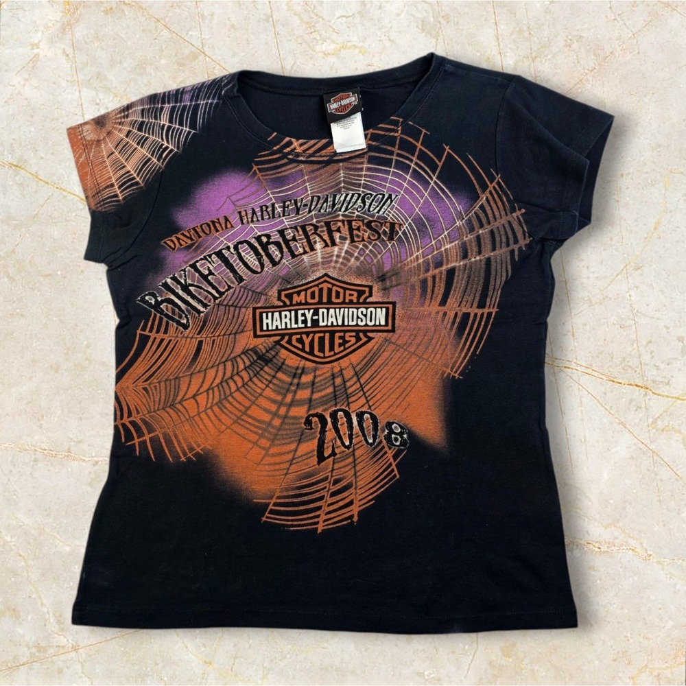 Harley Davidson Motorcycles Shirt Women's XL 2008 Biketoberfest Daytona Beach FL